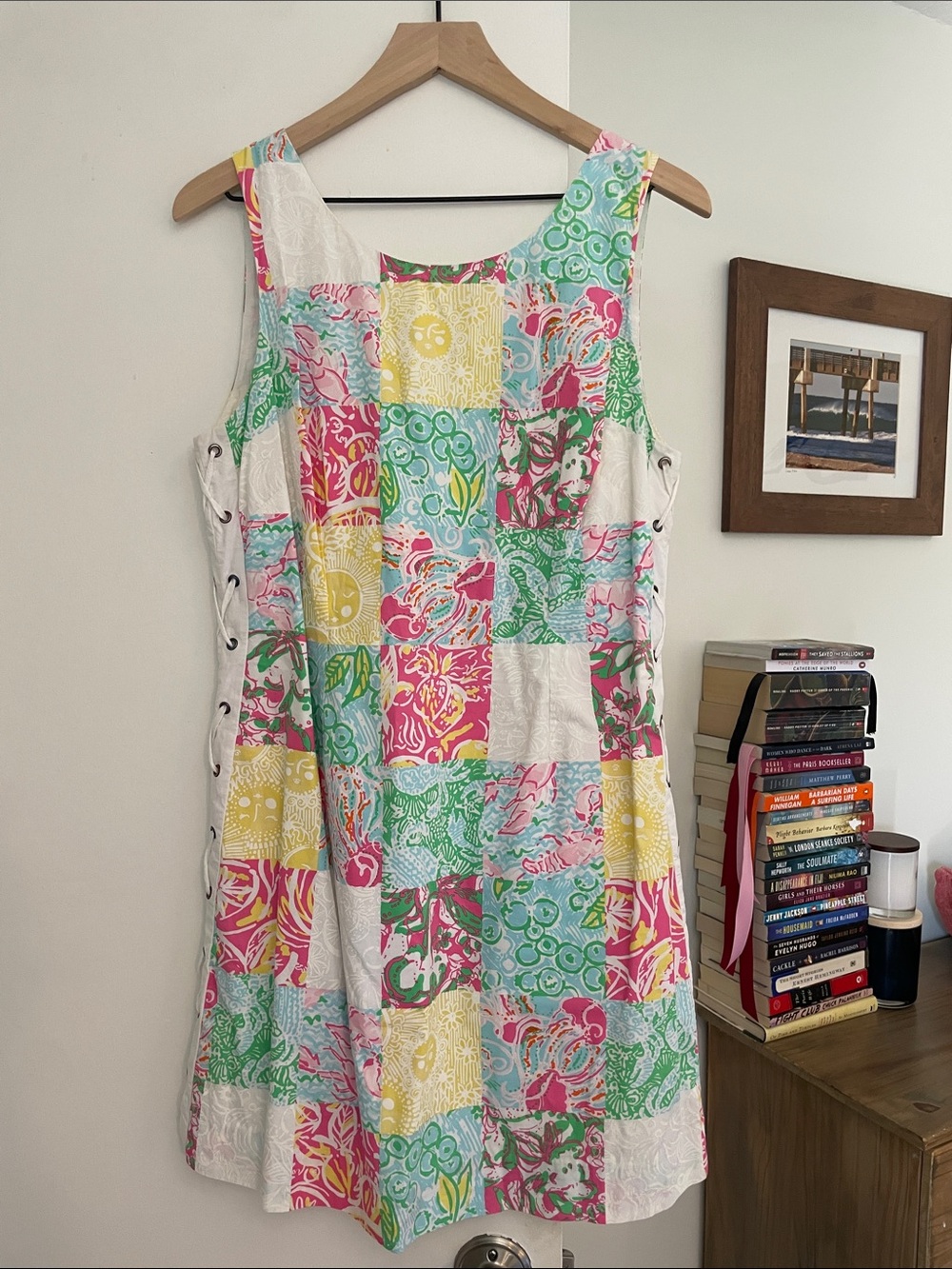 Lilly Pulitzer ~ Patchwork Print Sundress in Pink, Green & Yellow
